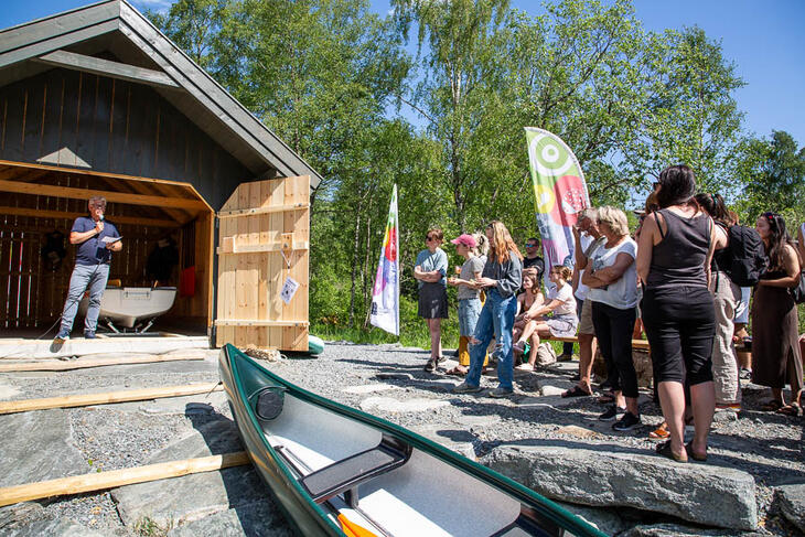 Photo from the opening of the boat house in spring 2024. 